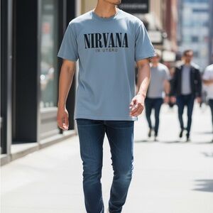 Vintage NIRVANA Gray Short Sleeve Tee